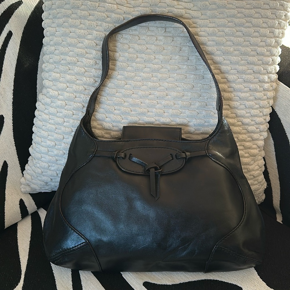 kate spade NEW YORK Black Structured Leather Shoulder Bag